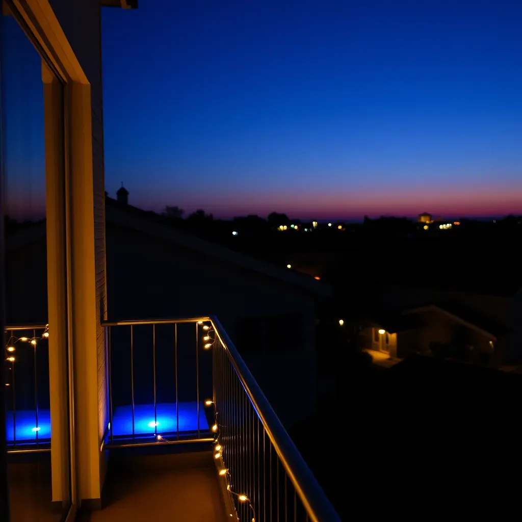 Oświetlenie balkonu